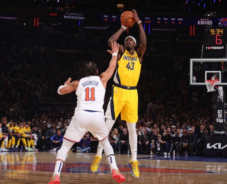NBA东决G5回放:步行者vs尼克斯(5.30)唐斯24+13