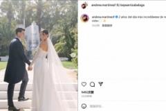 凯帕与妻子庆祝结婚两周年：距离我们人生最美好的一天已过去两年
