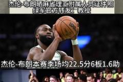 杰伦-布朗不打球的话,起码也是华尔街的一个高管吧!