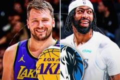 NBA官方发布东契奇与浓眉交易海报,预热湖人对阵独行侠大战