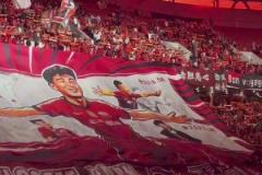 欢迎回归!海港球迷为武磊制作巨型Tifo