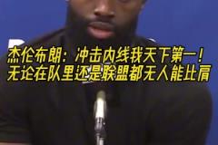 杰伦-布朗:我冲击内线的能力,联盟都没人能比肩