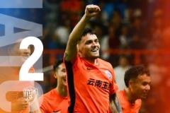  云南玉昆主场2-0力克对手，约尼查与叶楚贵破门助力三连胜
