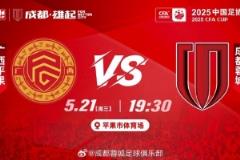  2025中国足协杯第三轮：广西平果对阵成都蓉城 今晚19:30激战开场