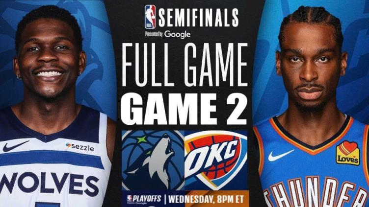 NBA季后赛森林狼对阵雷霆首发名单公布,爱德华兹带伤出战!